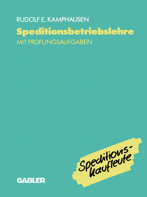 cover image of Speditionsbetriebslehre